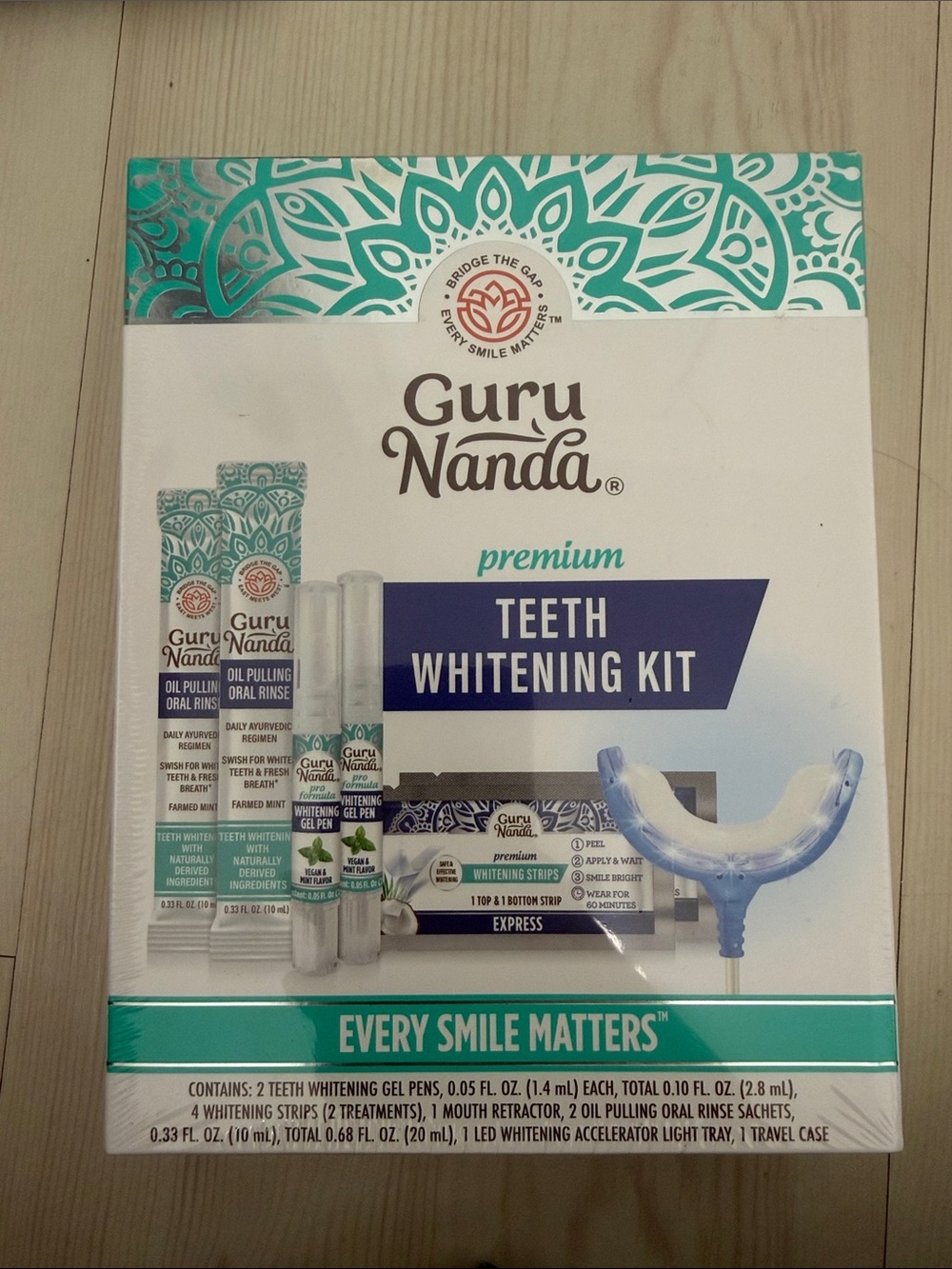 GuruNanda Premium Teeth Whitening Kit New Sealed